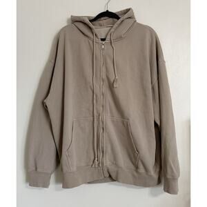 Taupe John Galt Brandy Melville Oversized Cotton Sweatshirt OS